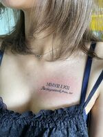 ナンバーと数字レタリングtattoo