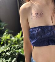 胸に太陽と月tattoo☆