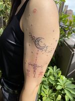 てんびん座と宇宙のオリジナルtattoo♡