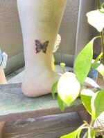 足首に蝶✨R様ファーストtattoo