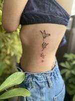 2回目♡つる＆折り鶴tattoo